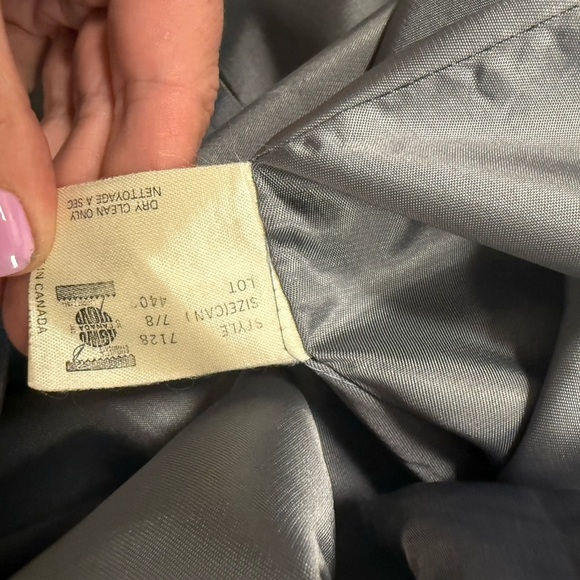 Irving Posluns size 7/8 (on tag) oversized trench EVC Silver w/ hint of blue - Picture 10 of 16